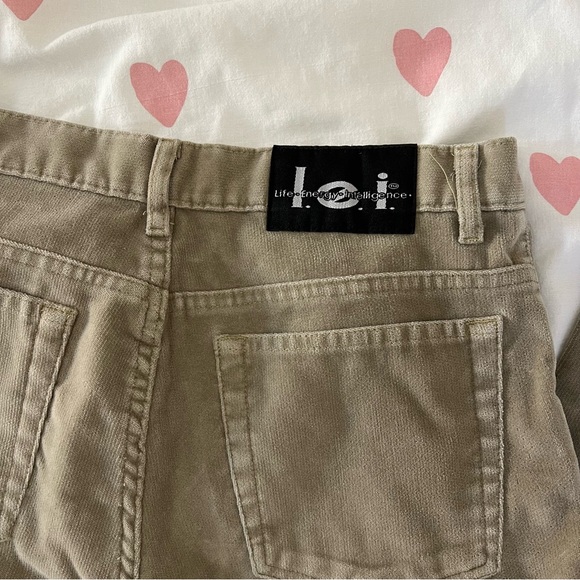 L.E.I. Life Energy Intelligence Velvet Pants Straight Leg Y2K Style - Picture 4 of 10